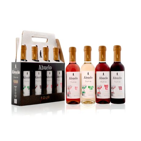 MLPACK X4  VINO HDA BORGOÑA+TINTO+ROSE+BLANCO